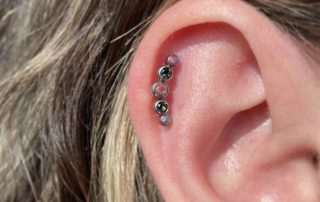 Photo of an ear piercing
