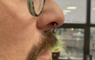 Photo of a nose piercing